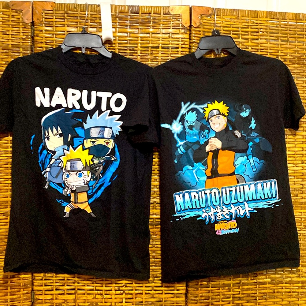 EUC 2 Naruto shippuden uzumaki & Naruto Graphic Tee T-Shirts Anime m
